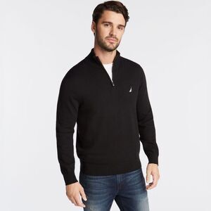 Nautica Navtech black fleece 1/4 zip fleece pullover sweatshirt size large NWT